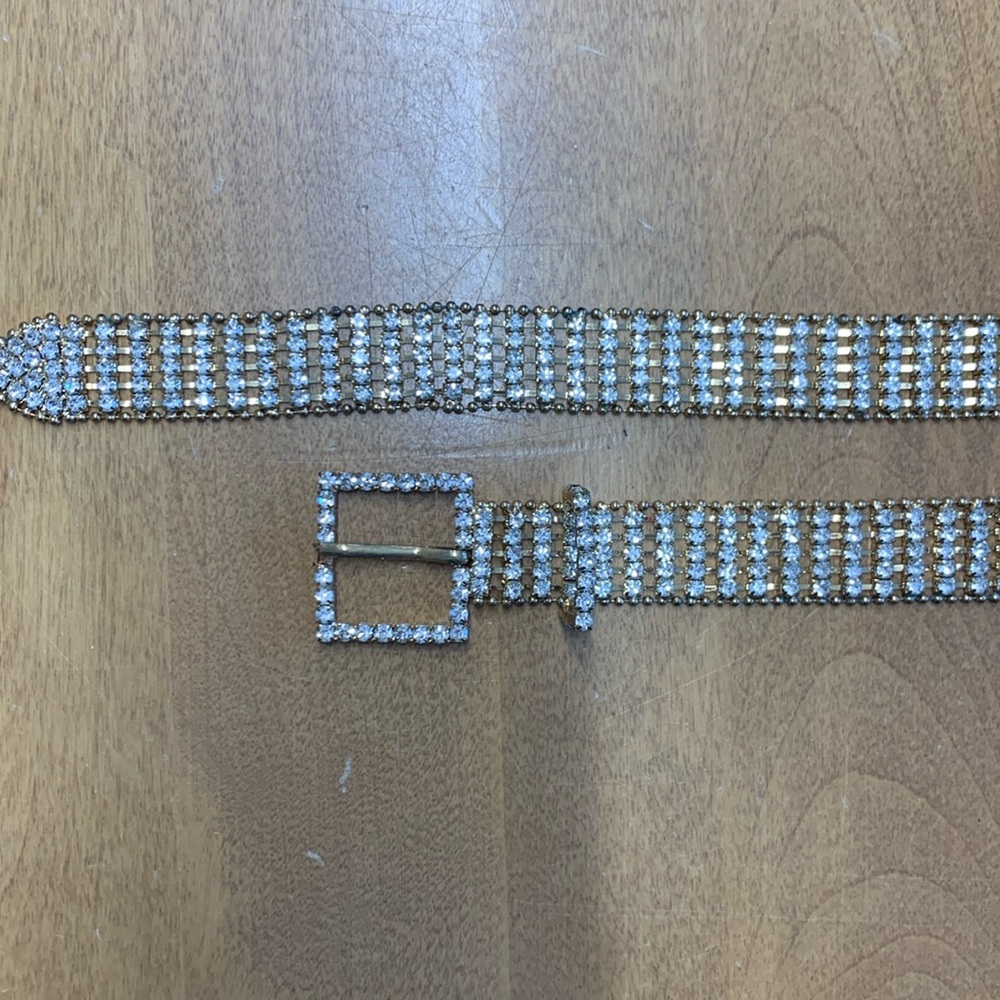 Gold rhinestone belt